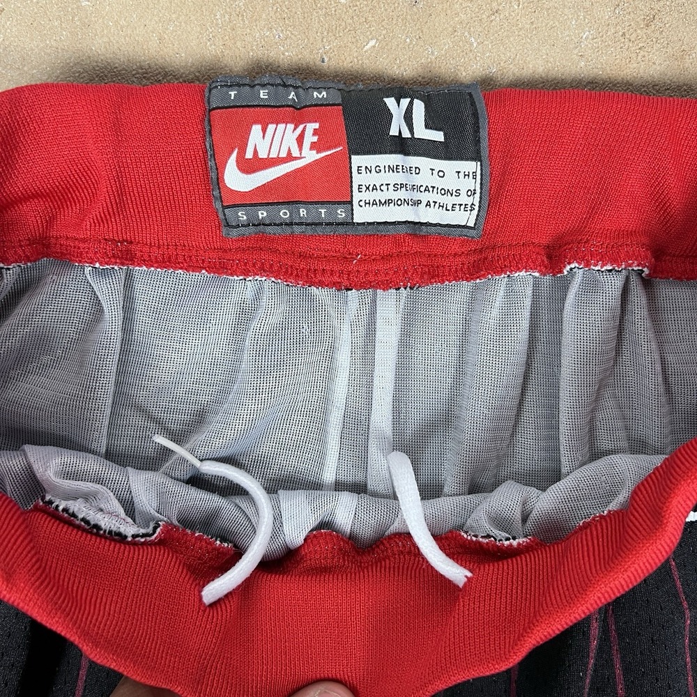 Vtg Rare NBA Chicago Bulls 50th Gold Logo Authentic Nike Shorts ONE SZ FITS ALL - Picture 2 of 8